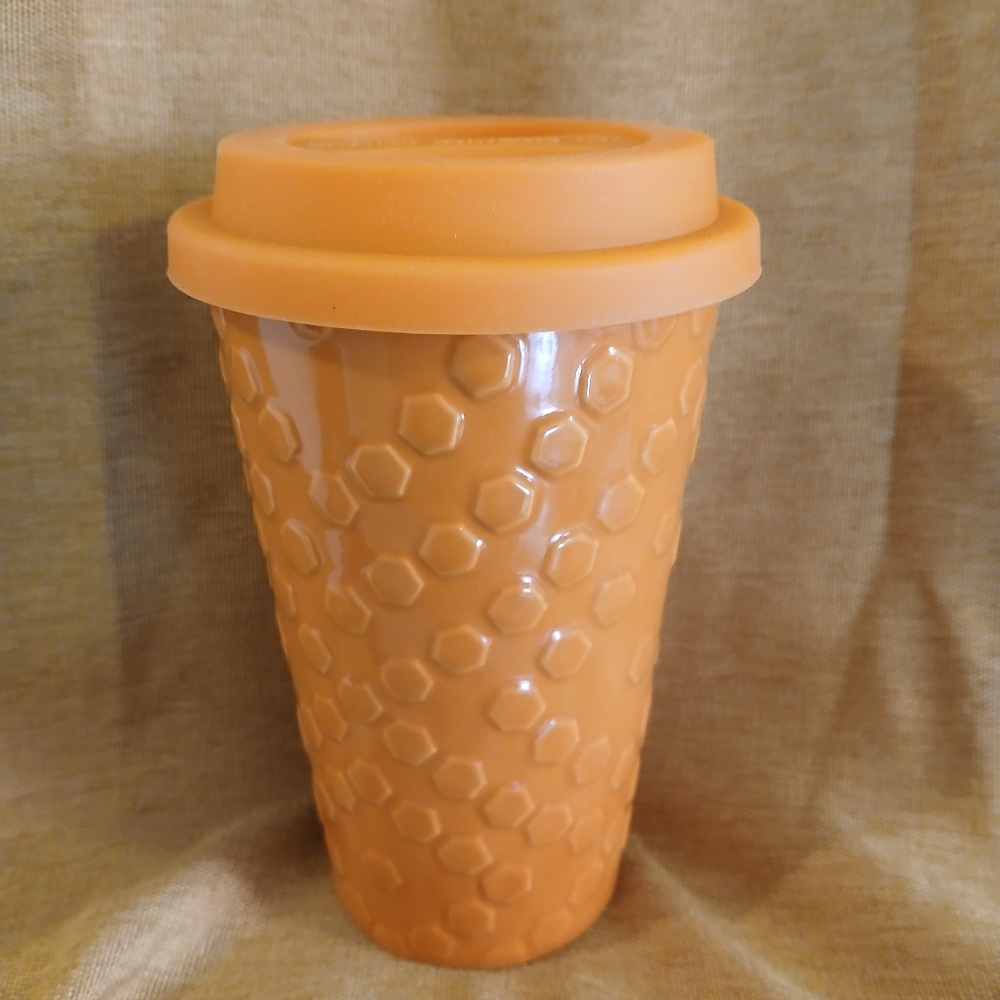 SCM Designs Orange Blue Ceramic Travel Cup (030225D)